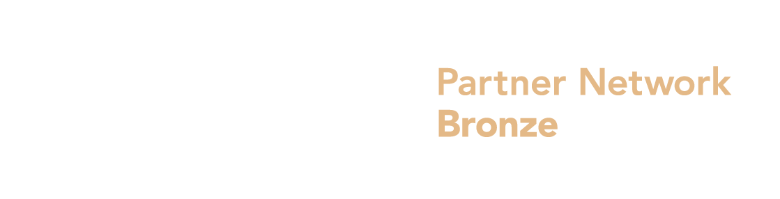 Esri Partnership Logo - White and Gold