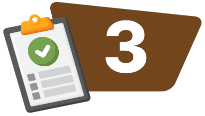 clipboard with step 3