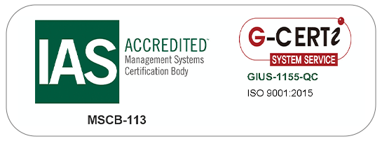 IAS Accredited, ISO 9001:2015